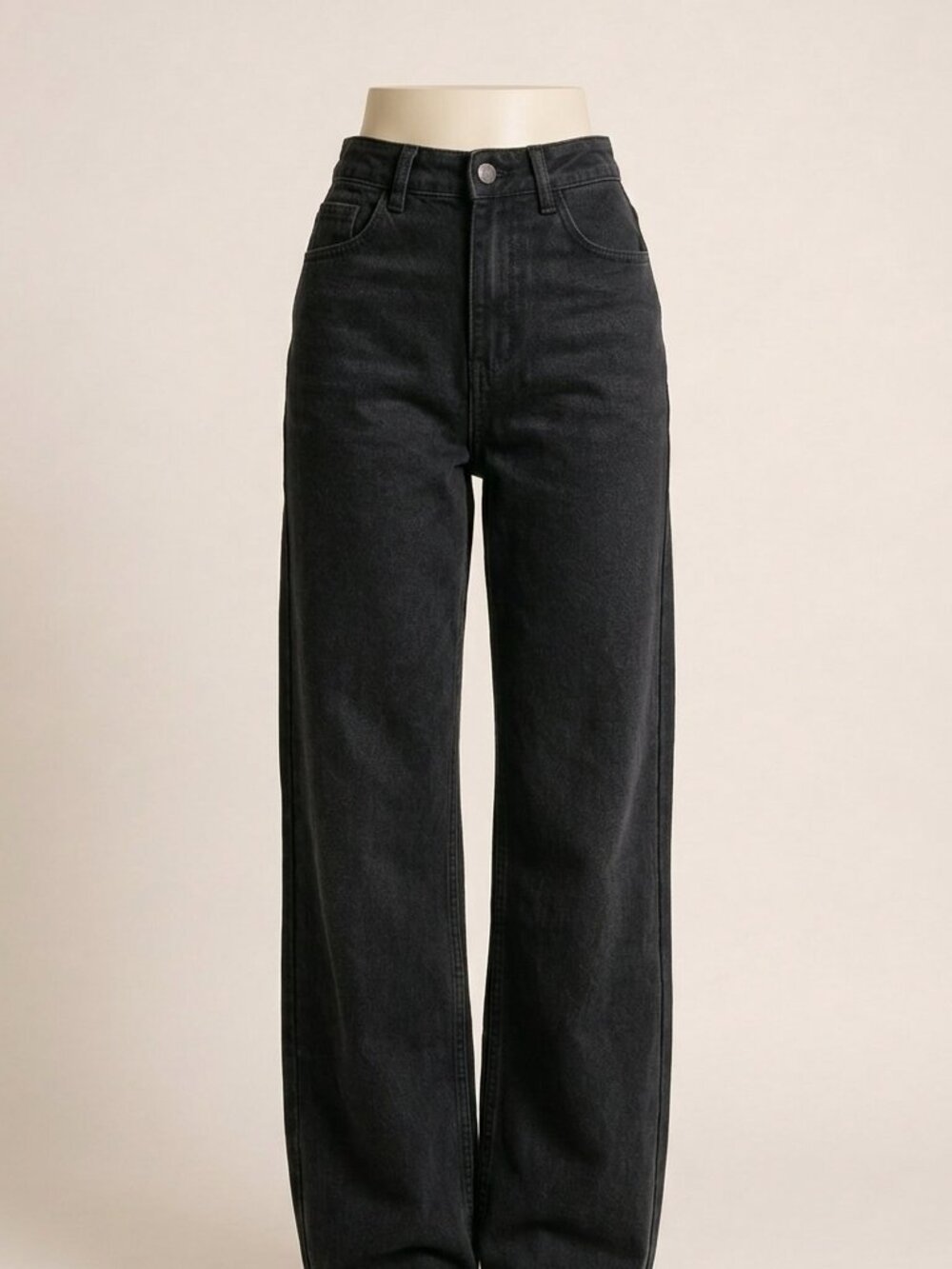 Chic Price Denims Black Washed Wide Leg Mid Waist Jeans Women’s Size M